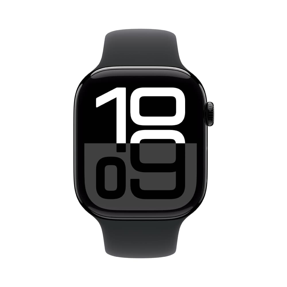 Apple Watch S10 46mm Jet Black-Black Band M/L