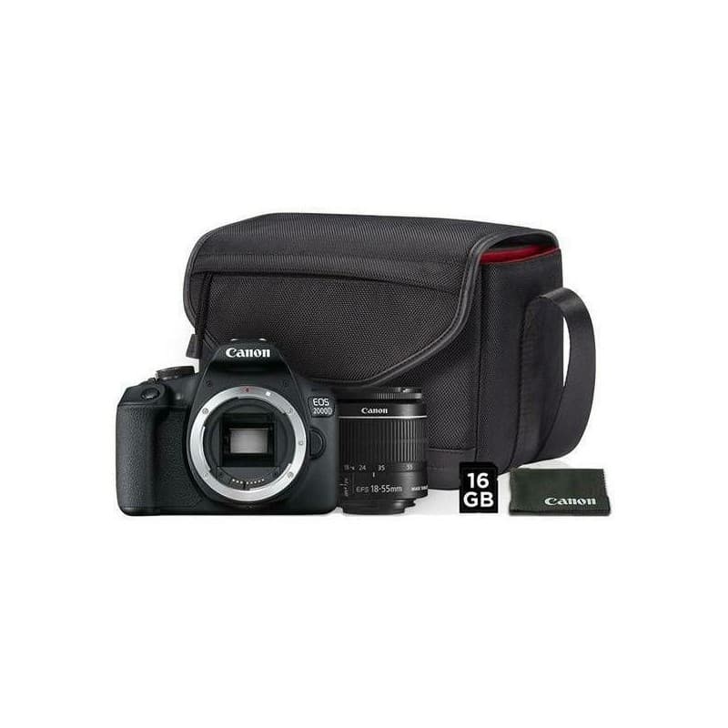 DSLR CANON EOS 2000D BK + 18-55 IS+SB130+16GBSEE