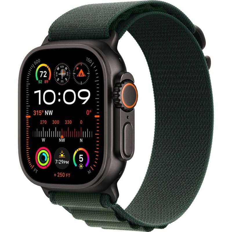 Apple Watch Ultra2 v2 Blk.Titanium-Green Alpine L