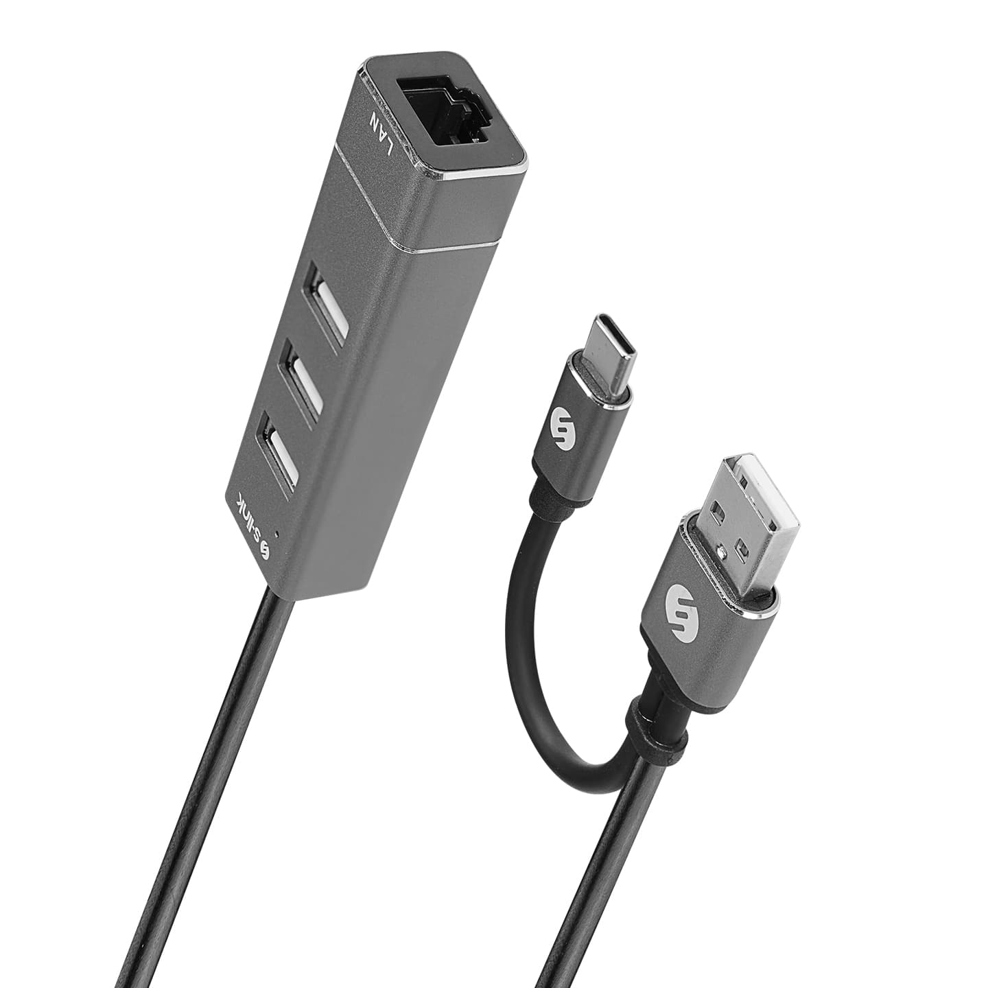 ADAPTOR S-LINK SW-U222 USB-C TO USB+ETHERNET